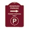 Signmission Reserved Parking Permit Parking with Symbol and Right Arrow Aluminum Sign, 24" x 18", BU-1824-23144 A-DES-BU-1824-23144 - alternate 1